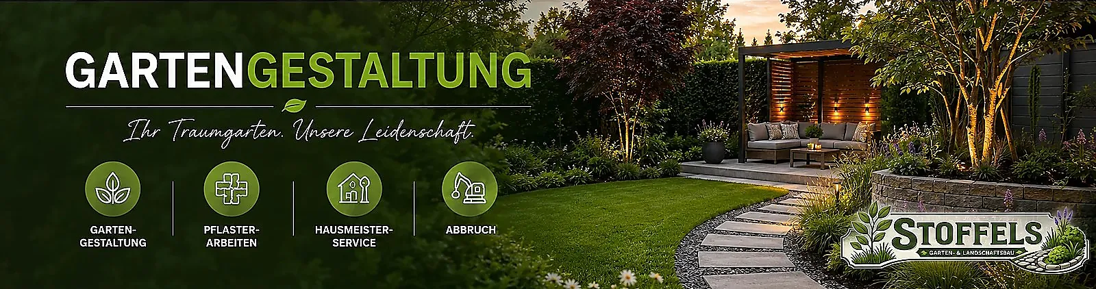 Gartenservice Stoffels Werbebanner